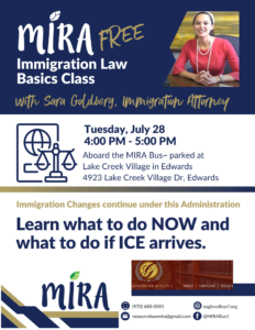 MIRA Immigration Law Basics Class with Sara Goldberg, Immigration Attorney