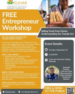 Elevar Entrepreneur Workshop: Selling Food from Home: Understanding the Tamale Act